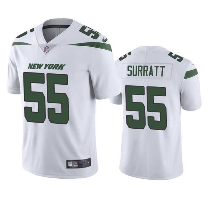 Men & Women & Youth New York Jets #55 Chazz Surratt White Vapor Untouchable Limited Stitched Jersey